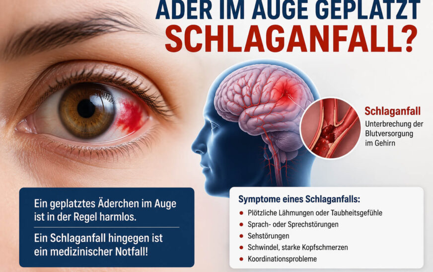 Ader im Auge geplatzt Schlaganfall
